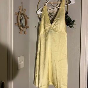 Yellow mini dress